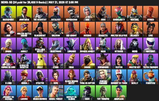 [PC/PSN/XBOX] | 58 skins | Breakpoint | John Wick | The Scientist | Catalyst | Supersonic | Ark | Ruin | Singularity | Sentinel | Hybrid | Rox | Full Access