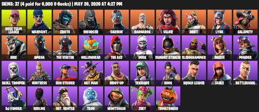 [PC/PSN/XBOX] | 37 skins | OG STW | Omega | Reaper Axe | Rose Team Leader | Warpaint | Zenith | Enforcer | Carbide | Ragnarok | Valor | Drift | Lynx | Full Access
