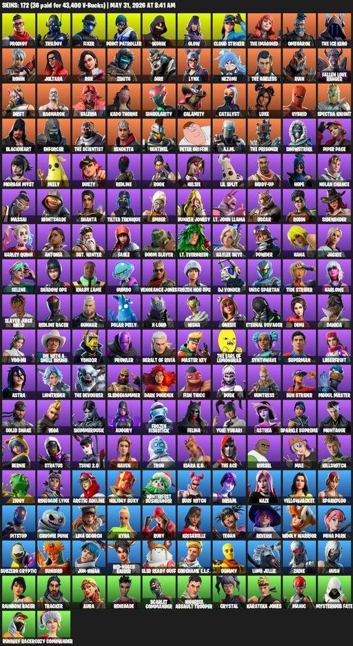 [PC/PSN/XBOX] | 172 skins | IKONIK | Prodigy | Trilogy | Fixer | Point Patroller | Glow | Cloud Striker | The Imagined | Omegarok | The Ice King | Full Access