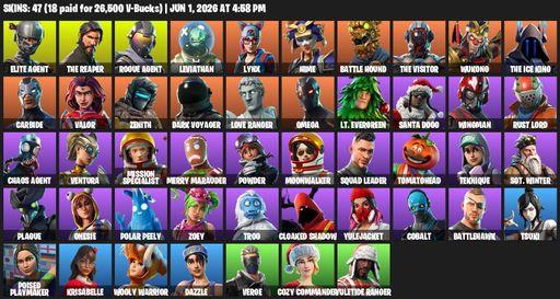 [PC/PSN/XBOX] | 47 skins | Take The L | The Reaper | Elite Agent | Omega | Rogue Agent | Leviathan | Lynx | Hime | Battle Hound | The Visitor | Wukong | Full Access