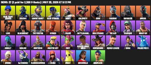 [PC/XBOX] | 37 skins | Omega | Reaper Axe | Blue Team Leader | Trilogy | Rogue Agent | Blue Striker | Drift | Calamity | Ruin | Carbide | Enforcer | Full Access