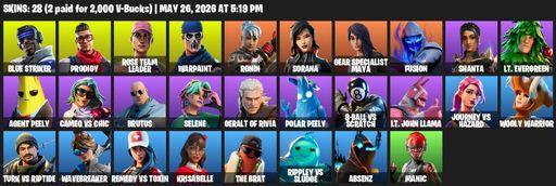 [PC/PSN/XBOX] | 28 skins | OG STW | Blue Striker | Prodigy | Rose Team Leader | Warpaint | Ronin | Sorana | Gear Specialist Maya | Fusion | Shanta | Full Access