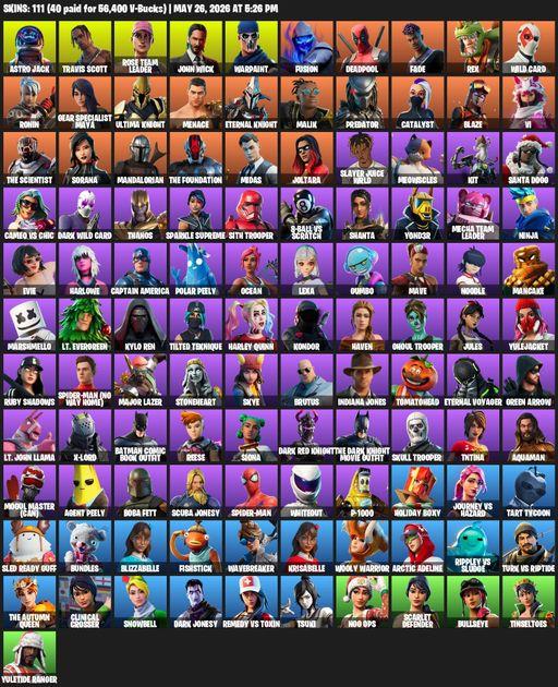 [PC/PSN/XBOX] | 111 skins | OG STW | Travis Scott | Astro Jack | Rose Team Leader | John Wick | Warpaint | Fusion | Deadpool | Fade | Rex | Wild Card | Full Access
