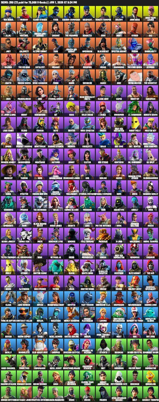 [PC/XBOX] | 250 skins | OG STW | Lara Croft | Neo Versa | Prodigy | Cloud Striker | Fixer | Carbon Commando | Warpaint | Trinity Trooper | Trilogy | Full Access