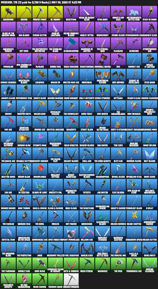 [PC/PSN] | 137 skins | OG STW | Reaper Axe | Rose Team Leader | Warpaint | Hybrid | Drift | Peter Griffin | Eternal Knight | Fusion | Deadpool | Full Access