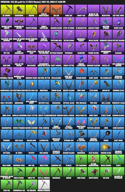 [PC/PSN/XBOX] | 177 skins | 550 V-bucks | OG STW | Travis Scott | Lara Croft | Warpaint | Rose Team Leader | Fixer | Rogue Agent | Menace | Galaxia | Full Access