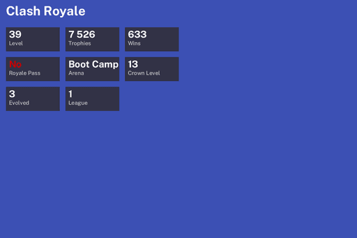 [KT13] | Level 39 | 7526 Trophies | Boot Camp | 633 Wins | 3 Evol. | BS Lv.187 | CoC TH13 | Full Access