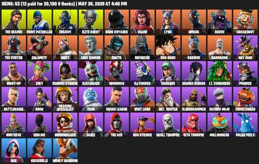 [PC] | 53 skins | Take The L | The Reaper | Elite Agent | Omega | Reaper Axe | Point Patroller | Trilogy | Dark Voyager | Valor | Lynx | Raven | Full Access