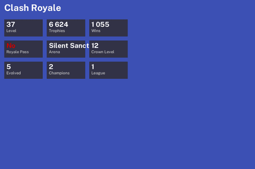 [KT12] | Level 37 | 6624 Trophies | Silent Sanctuary | 1055 Wins | 5 Evol. | 2 Champ. | Full Access