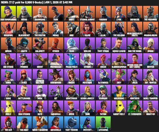 [PC/PSN/XBOX] | 77 skins | Omega | Sub Commander | Havoc | Ragnarok | Fade | Drift | Eternal Knight | Carbide | Lynx | Enforcer | The Prisoner | Full Access