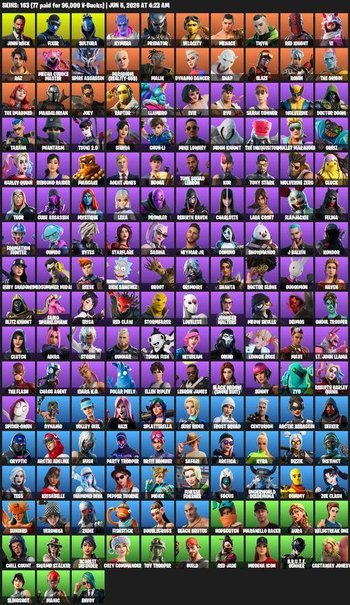 [PC/PSN/XBOX] | 163 skins | Leviathan Axe | Lara Croft | John Wick | Fixer | Sultura | Kymera | Predator | Velocity | Menace | Twyn | Red Knight | Vi | Full Access