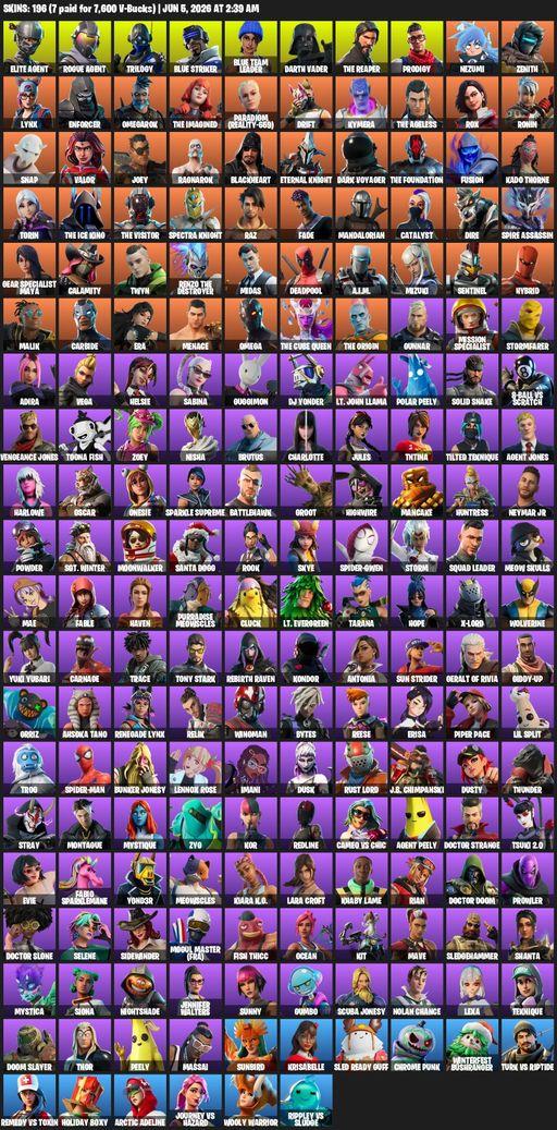 [PC/PSN/XBOX] | 196 skins | Take The L | The Reaper | Elite Agent | Omega | Lara Croft | Rogue Agent | Trilogy | Blue Striker | Blue Team Leader | Full Access