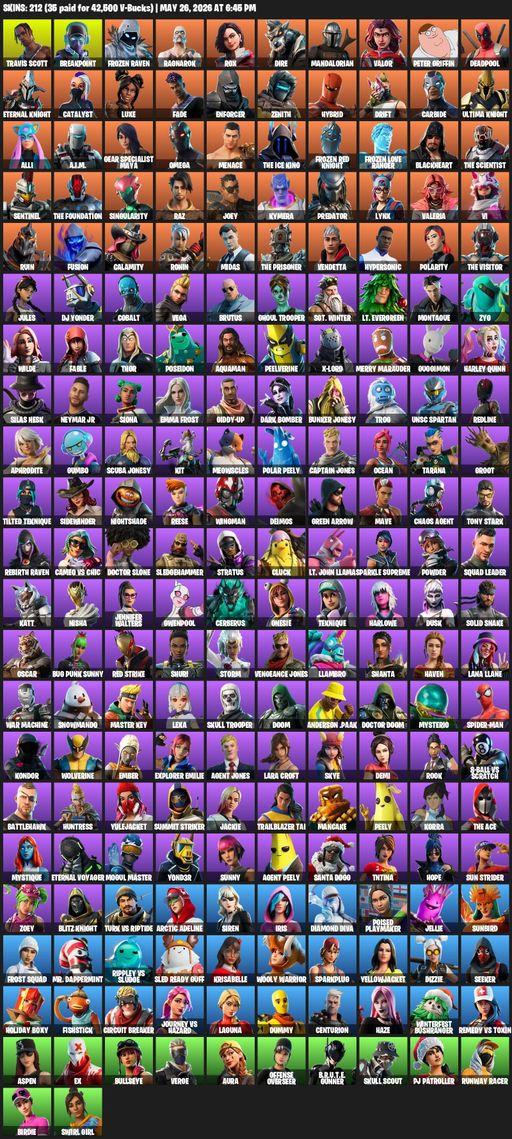 [PC/PSN] | 212 skins | Leviathan Axe | Travis Scott | Omega | Lara Croft | Breakpoint | Frozen Raven | Ragnarok | Rox | Dire | Mandalorian | Valor | Full Access