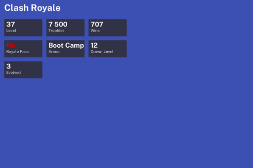 [KT12] | Level 37 | 7500 Trophies | Boot Camp | 707 Wins | 3 Evol. | BS Lv.72 | CoC TH9 | Full Access