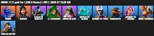 [PC/PSN/XBOX] | 11 skins | Fusion | Sorana | 8-Ball vs Scratch | Lt. Evergreen | Cameo vs Chic | Rippley vs Sludge | Remedy vs Toxin | Triggerfish | Full Access