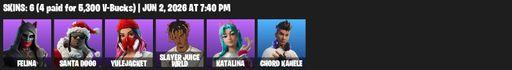 [PC/PSN/XBOX] | 6 skins | Felina | Santa Dogg | Yulejacket | Slayer Juice WRLD | Katalina | Chord Kahele | Epic Blade of Floof | 999 Knives | Full Access