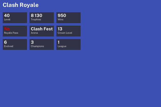 [KT13] | Level 40 | 8130 Trophies | Clash Fest | 950 Wins | 6 Evol. | 3 Champ. | BS Lv.7 | Full Access