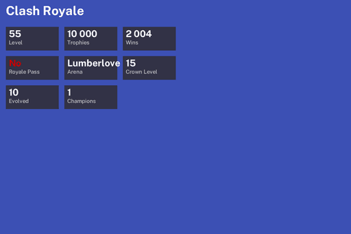 [KT15] | Level 55 | 10000 Trophies | Lumberlove Cabin | 2004 Wins | 10 Evol. | 1 Champ. | CoC TH13 | Full Access