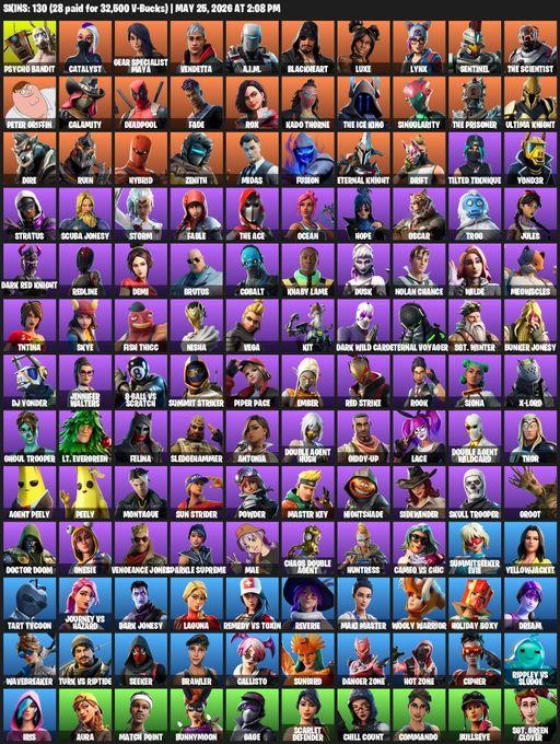 [PC/PSN/XBOX] | 130 skins | Psycho Bandit | Catalyst | Gear Specialist Maya | Vendetta | A.I.M. | Blackheart | Luxe | Lynx | Sentinel | The Scientist | Full Access
